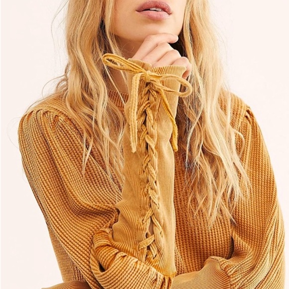 Free People Tasha Thermal Waffle Top - Picture 5 of 5